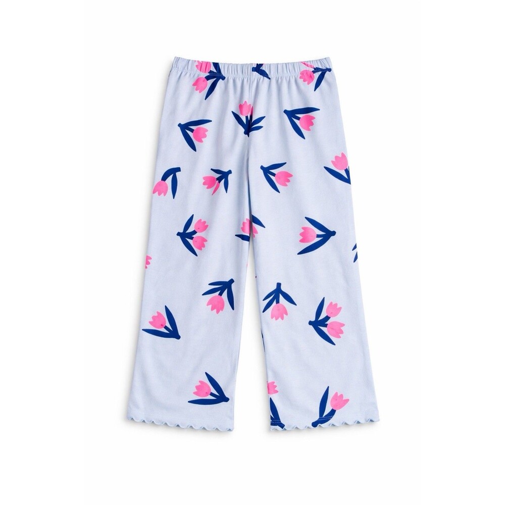 Cat & Jack Girls XL 14 Pajama Lounge Pants Blue Pink Floral Soft NWT